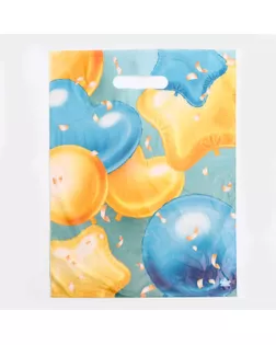 Пакет полиэтиленовый "Шарики в подарок", с вырубной ручкой, 40 х 31 см, 30 мкм арт. СМЛ-252202-1-СМЛ0009344119