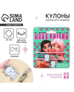 Подвеска неразлучники «Best Friend», 2 шт, длина 50 см арт. СМЛ-252331-1-СМЛ0009357813