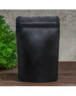 Пакет дой-пак, матовый,черный, 10 х 15 х 4 см арт. СМЛ-252611-1-СМЛ0009379841