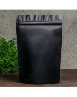 Пакет дой-пак, матовый,черный, 16 х 24 х 4 см арт. СМЛ-249059-2-СМЛ0009379842