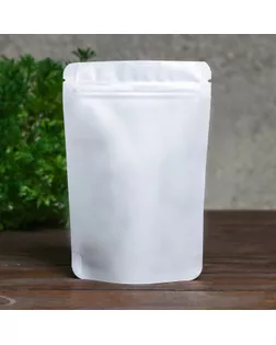 Пакет дой-пак, матовый, белый, 10 х 15 х 4 см арт. СМЛ-249058-2-СМЛ0009379844