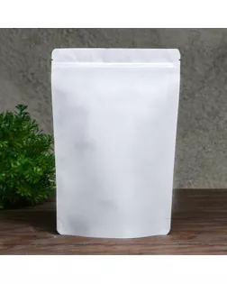 Пакет дой-пак, матовый,белый, 16 х 24 х 4 см арт. СМЛ-249058-3-СМЛ0009379845