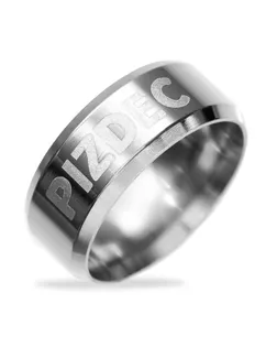 Кольцо с гравировкой «Pizdec», металл, d = 1,7 см арт. СМЛ-274279-1-СМЛ0009422700