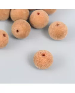 Бусины для творчества бархатное напыление "Коричневый" набор 10 шт d=1,4 см арт. СМЛ-253092-12-СМЛ0009424491