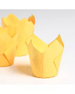 Форма бумажная «Тюльпан», жёлтый, 5 х 8 см арт. СМЛ-246767-4-СМЛ0009435338