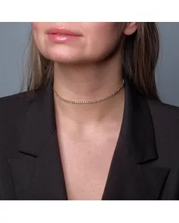 Чокер «Лёд» изящный, цвет белый в золоте, 32 см арт. СМЛ-253315-1-СМЛ0009445389