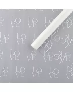 Плёнка для цветов упаковочная матовая «Любовь» 0.7 х 8 м, 40 мкм арт. СМЛ-280766-1-СМЛ0009447544