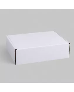 Коробка самосборная, белая, гофрокартон, 31 х 22 х 9,5 см арт. СМЛ-253507-1-СМЛ0009459213