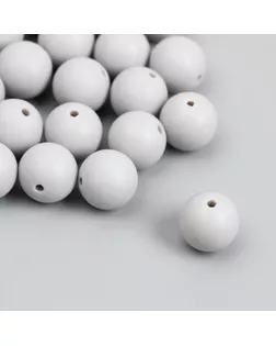 Бусины для творчества пластик "Серый шторм" матовые d=1,2 см набор 20 гр арт. СМЛ-253594-1-СМЛ0009464362