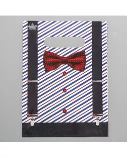 Пакет "Костюмчик", полиэтиленовый с вырубной ручкой, 19х25 см, 30 мкм арт. СМЛ-253894-1-СМЛ0009489587