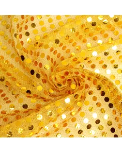 Ткань для рукоделия, сетка с пайетками, цвет жёлтый, лоскут 47,5 × 50 см арт. СМЛ-253920-3-СМЛ0009490783
