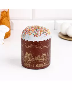 Форма бумажная для кулича "Храм золотой" 90 х 90 мм (фасовка 2000 шт) арт. СМЛ-266627-1-СМЛ0009499033