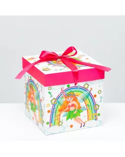 Коробка подарочная самосборная "Детская" Фея 15х15х15 см арт. СМЛ-254139-1-СМЛ0009517181