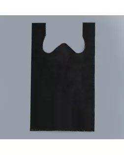 Пакет майка, полиэтиленовый, черный 24 х 42 см, 8 мкм арт. СМЛ-270065-1-СМЛ0009531916