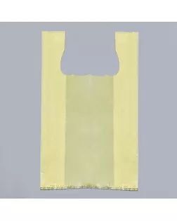 Пакет майка, полиэтиленовый, жёлтый 24 х 42 см, 8 мкм арт. СМЛ-270066-1-СМЛ0009531918