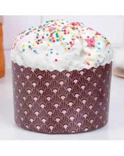 Форма бумажная для кулича "Арт" 134 х 100 мм, (фасовка 1400 шт) арт. СМЛ-266632-1-СМЛ0009574863