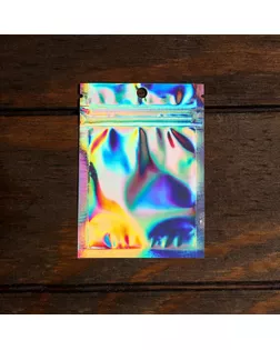 Пакет Zip-lock ПЭТ, иридисцентный, со сплошным окном, плоский, еврослот 7 х 10 см арт. СМЛ-255069-1-СМЛ0009591902