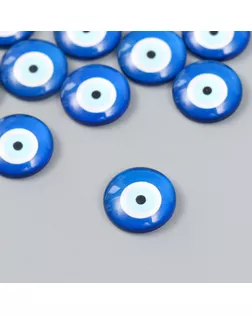 Декор (кабошон) для творчества стекло "Глаз от сглаза" d=1,6 см арт. СМЛ-255221-1-СМЛ0009600726