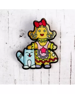 Деревянный значок «Мисс Пря» арт. СМЛ-272063-1-СМЛ0009622214