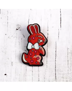 Деревянный значок «Заяц» арт. СМЛ-271962-1-СМЛ0009622215