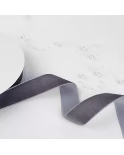 Лента бархатная, 25 мм, 18 ± 1 м, цвет серый №184 арт. СМЛ-40139-4-СМЛ0009627002