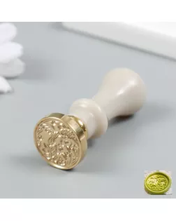 Печать для сургуча с пластиковой ручкой "Колибри в цветах" 2,5х2,5 см арт. СМЛ-256015-1-СМЛ0009627196