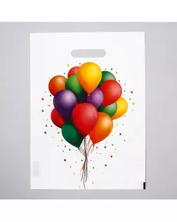 Пакет полиэтиленовый с вырубной ручкой "Воздушный шар",  30х40 см, 50 мкм арт. СМЛ-256098-1-СМЛ0009632225