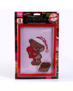 Вышивка крестиком на канве, серия CROSS STITCH «Мишка с сердечком» арт. СМЛ-275170-1-СМЛ0009645569