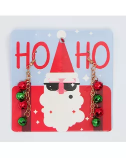 Серьги висячие «Новогодние» бубенцы, цвет красно-зелёный в золоте арт. СМЛ-270200-1-СМЛ0009667979