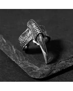 Кольцо «Перстень» длинный коготь, цвет чернёное серебро, безразмерное арт. СМЛ-264671-1-СМЛ0009669457