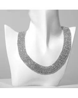 Колье «Лёд», 9 рядов, цвет белый в серебре, 35см арт. СМЛ-257077-1-СМЛ0009682184