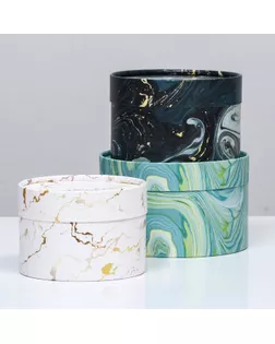 Набор шляпных коробок 3 в 1,"Тонкие грани",16 х 10,14 х 9,13 х 8,5 см арт. СМЛ-268673-1-СМЛ0009694645