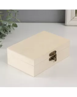 Шкатулка дерево под роспись "Прямоугольная" замок крючок 15х10х5 см арт. СМЛ-257783-1-СМЛ0009703462