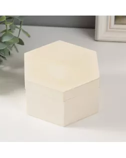 Шкатулка дерево под роспись "Шестигранник" без замочка 13х11,5х7 см арт. СМЛ-257791-1-СМЛ0009703473