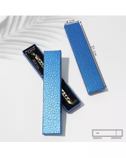Коробочка подарочная под браслет/цепочку/часы «Животный принт» симпл, 21 × 4, цвет синий арт. СМЛ-257862-3-СМЛ0009705737