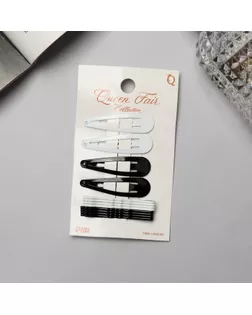 Невидимка для волос «Бриджит» (набор 12 шт) 5 см, чёрно-белый арт. СМЛ-269695-1-СМЛ0009732097