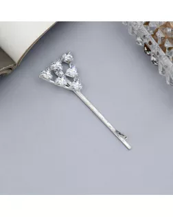 Невидимка для волос "Вивьен" геометрия, 5 см, серебро арт. СМЛ-258519-1-СМЛ0009732120