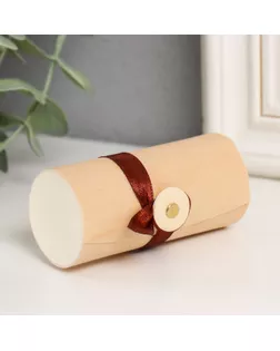 Шкатулка дерево под роспись тубус "Тонкий лист" с пуговкой 3,5х3,5х7,5 см арт. СМЛ-258559-1-СМЛ0009735496