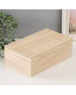 Шкатулка дерево под роспись "Прямоугольник" без замочка 25,5х15х9 см арт. СМЛ-258562-1-СМЛ0009735504