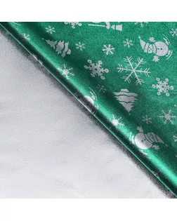 Плёнка упаковочная фольгированная "Снеговик", 70 × 50 см, зеленый арт. СМЛ-277392-1-СМЛ0009755463