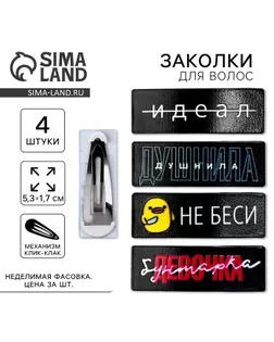Заколка для волос «Дерзкий микс», 5,3 х 1,8 см арт. СМЛ-258981-1-СМЛ0009762387