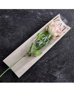 Пакет конус, для цветов, пудра, 14*40см арт. СМЛ-259263-1-СМЛ0009771473