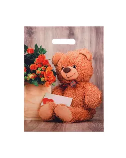 Пакет "Тедди", полиэтиленовый с вырубной ручкой 31х40 см, 60 мкм арт. СМЛ-259473-1-СМЛ0009783025