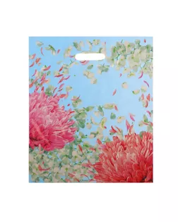 Пакет "Цветущий сад", полиэтиленовый с вырубной ручкой, 38х45 см, 50 мкм арт. СМЛ-281739-1-СМЛ0009783036
