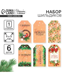 Шильдик декоративный в наборе «Время чудес», 6 шт, 5 х 9 см арт. СМЛ-268832-1-СМЛ0009799612