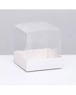 Коробка для пирожных, белый, 10 х 10 х 10 см. Кондитерская упаковка арт. СМЛ-260235-1-СМЛ0009847832