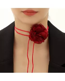 Чокер «Танго» роза восхищение, цвет бордовый, 130 см арт. СМЛ-261724-1-СМЛ0009901647