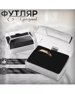 Футляр пластиковый под набор «Сундучок», 6,5×4,5, вставка чёрная арт. СМЛ-261772-1-СМЛ0009901813