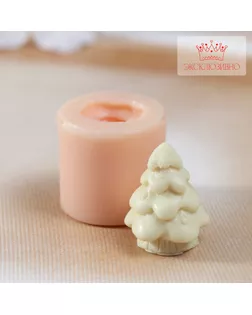 Новогодний молд силикон "Ёлка снежная" 2,4х2,4х3 см арт. СМЛ-283712-1-СМЛ0009918478