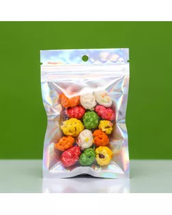 Пакет Zip-lock ПЭТ,  иридисцентный, со сплошным окном, плоский, еврослот 8 х 12 см арт. СМЛ-262771-1-СМЛ0009925725